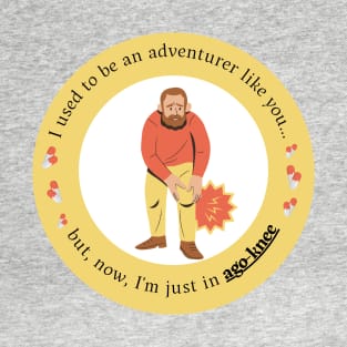 I used to be an adventurer, now I'm in ago-knee. (my knees hurt) (Skryim) T-Shirt